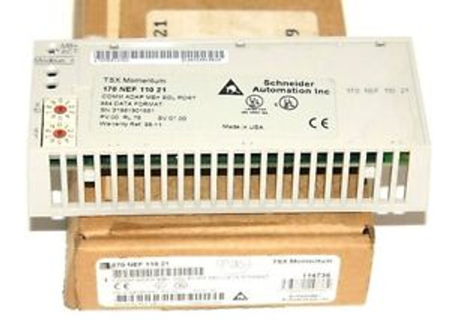 New SCHNEIDER AUTOMATION 170-NEF-110-21 COMM ADAP MB+ SGL PORT 984 DATA FORMAT