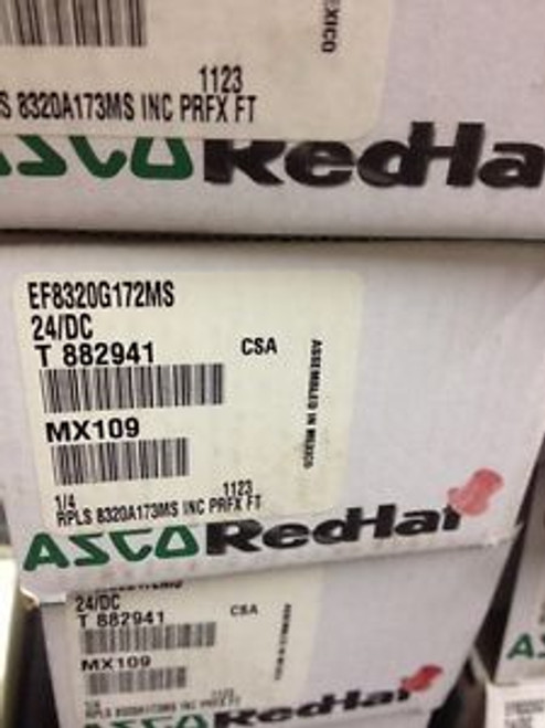 ASCO Redhat 24/DC EF8320G172MS 3 Way Solenoid Valve 1/4 24VDC