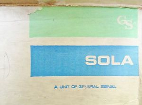 SOLA Constant Voltage Transmitter Line Conditioner 20 13 030 2