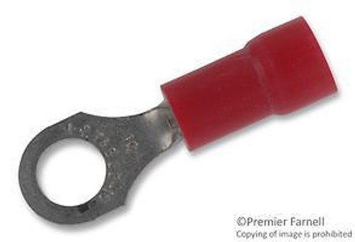 THOMAS & BETTS RA877 TERMINAL, RING TONGUE, #10, CRIMP, RED