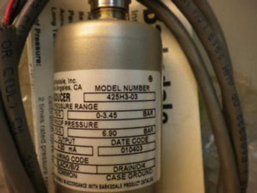 BARKSDALE PRESSURE TRANSDUCER 425H303 NEW 425H3-03