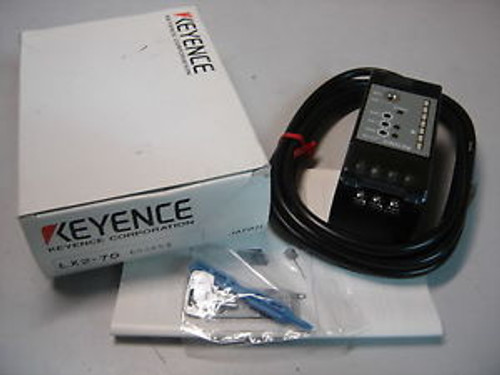 KEYENCE LX2-70 12-24VDC PHOTOELECTRIC LASER THRU BEAM AMPLIFIER DIGITAL DISP New