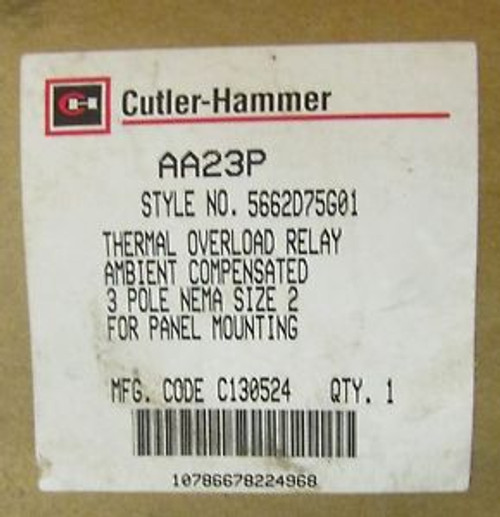 CUTLER HAMMER WESTINGHOUSE AA23P A200 Size 2 Panel Mount Overload Relay