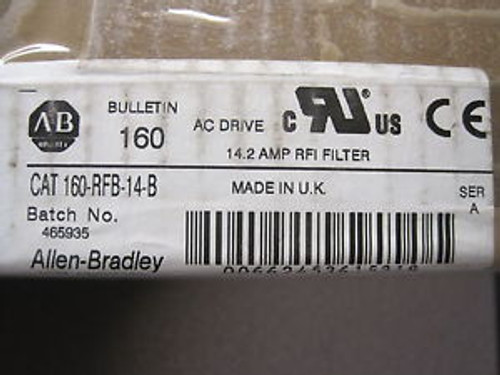 New Allen Bradley 160-RFB-14-B RFI Filter 160RFB14B