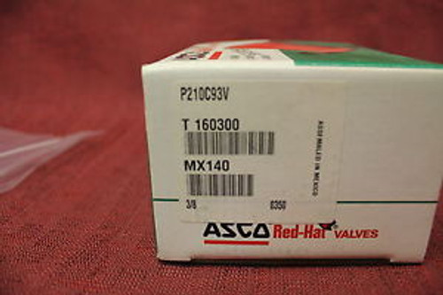 Asco Red Hat P210C93V 3/8 Pneumatic Operator 30 -125 PSI Valve New