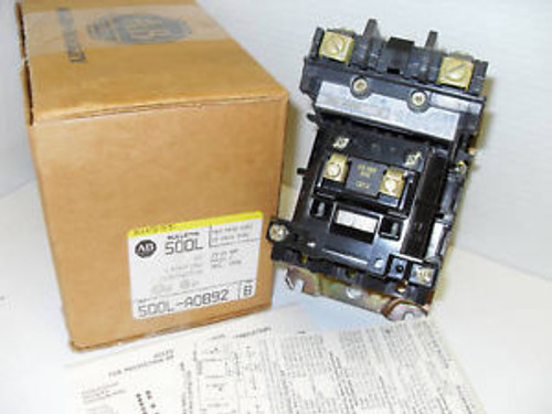 NEW ALLEN BRADLEY 500L-AOB92 AC LIGHTING CONTACTOR New PING