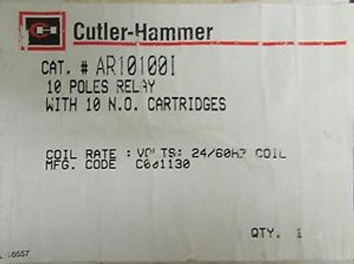 CUTLER HAMMER WESTINGHOUSE AR101001 24 V 10 Pole N.O. Relay