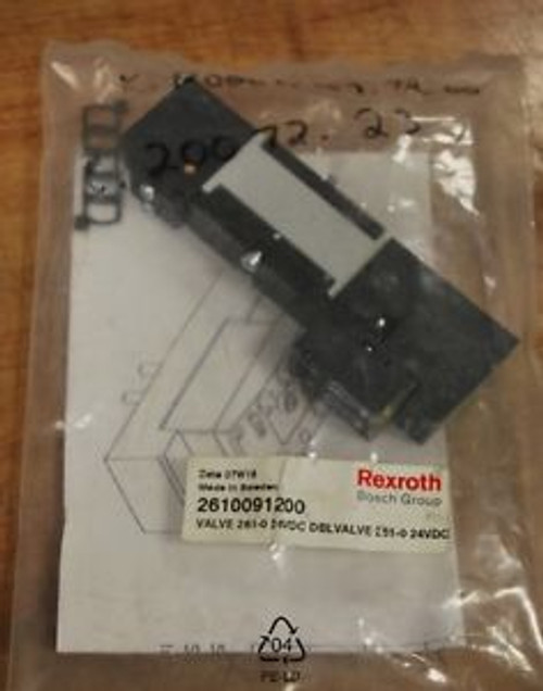 Rexroth 2610091200 Valve 261-0 24Vdc - NEW