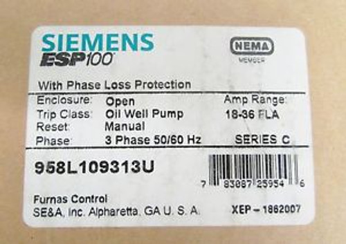 FURNAS SIEMENS ESP100 XEP 1862007 Overload Relay 18-36 Amp 958L109313U