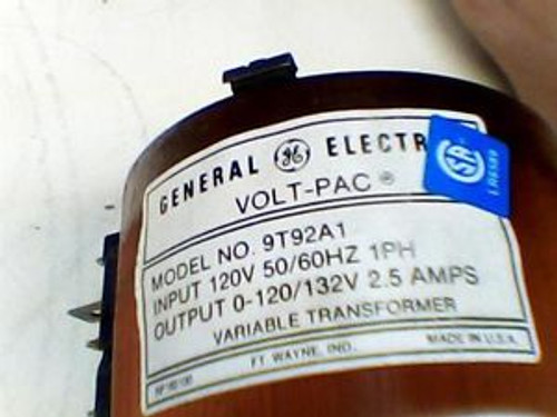 GENERAL ELECTRIC 9T9A0001 Input 120V, 50/60Hz, 1 Phase OUTPUT 0-120/132V 2.5 AMP