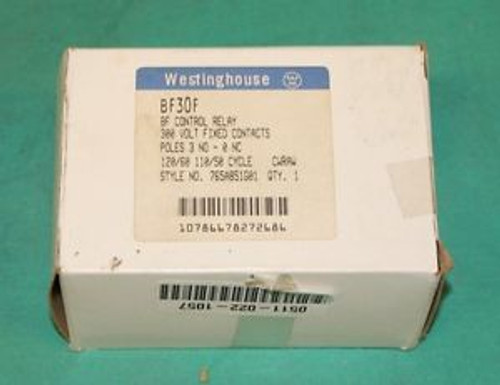 Westinghouse BF30F BF Control Relay Contactor NEW