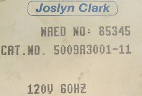 SYLVANIA JOSLYN CLARK 5009A3001 11 Contactor 110-120V 85345