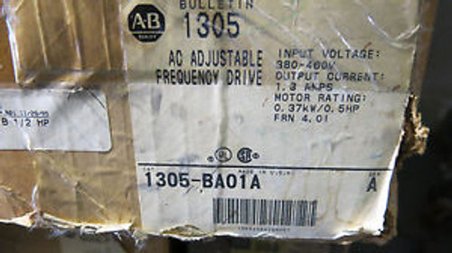 Allen Bradley 1305-BA01A, 1/2 HP, 3 Phase, 480 Volt Variable Frequency Drive NEW