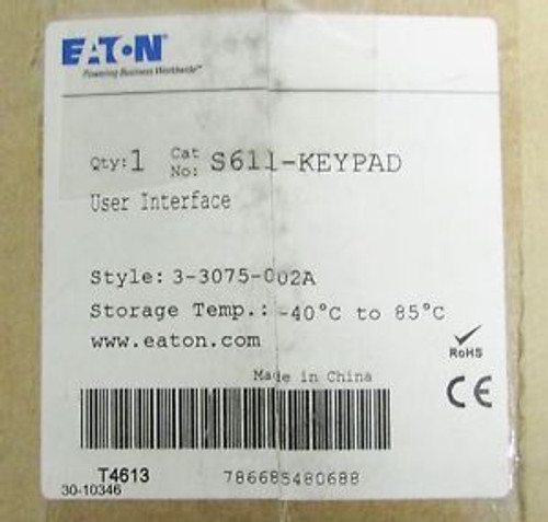 EATON CUTLER HAMMER S611 KEYPAD User Interface Keypad 3 3075 002A