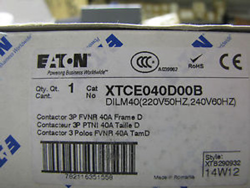 Eaton Cutler Hammer Klokner Moeller XTCE040D00B contactor DILM40