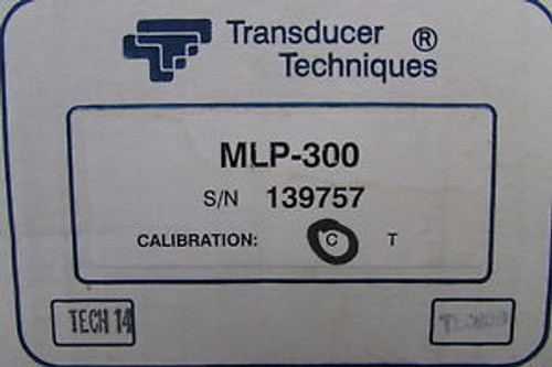 TRANSDUCER TECHNIQUES MLP 300 Load Cell Transducer SEALED