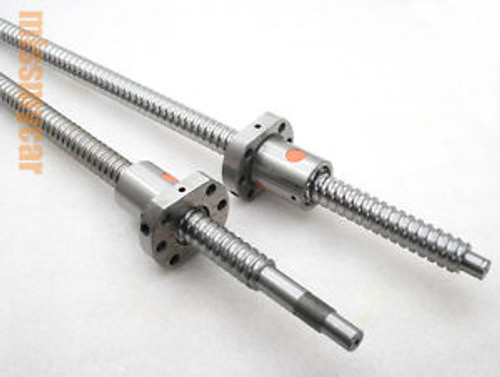 2pcs Ballscrew RM1605 -L1000mm+flange ballnut without end machining (C)