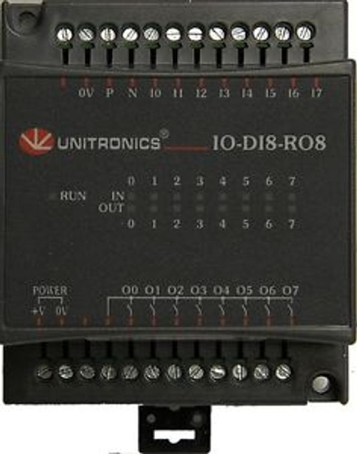 UNITRONICS I/O EXPANSION MODULE IO-D18-RO4 8DI/4RO