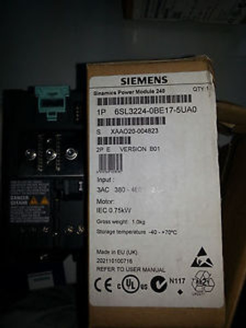 SIEMENS SINAMICS G120 Inverter 3AC380-480V 0,75KW-6SL3224-0BE17-5UA0