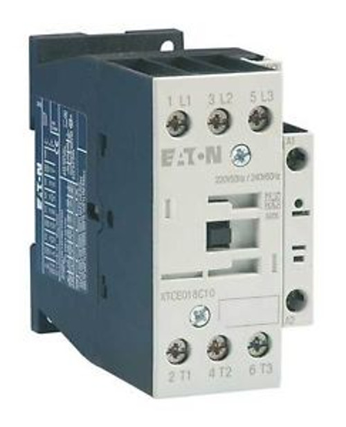 EATON XTCE018C01A Contactor, IEC, 120VAC, 3P, 18A