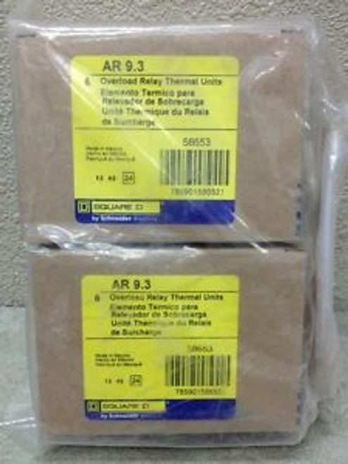 SQUARE D AR9.3 (LOT OF 12) OVERLOAD RELAY THERMAL UNITS AR 9.3 NEW