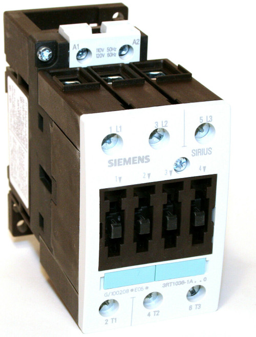Siemens 3Rt1036-1Ap60 50 Amp, 3-Pole Contactor With A 240 Volt Ac Coil
