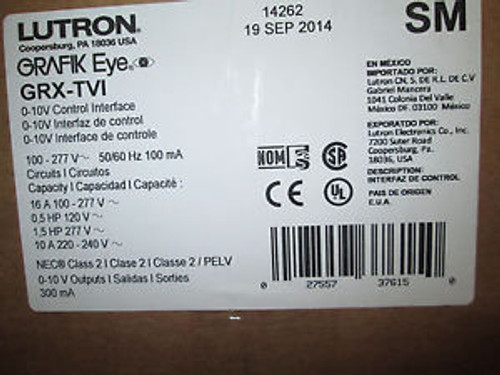 Lutron GRX-TVI  0-10VDC control interface Grafik Eye