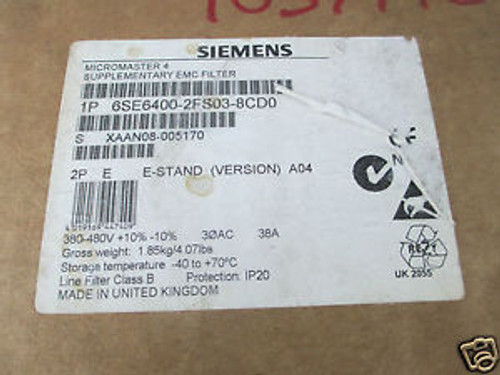 SIEMENS 6SE6400-2FS03-8CD0 EMC FILTER NEW IN BOX