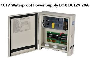 18CH Waterproof Power Supply Box CCTV Security Surveillance Camera 12V 20A DC