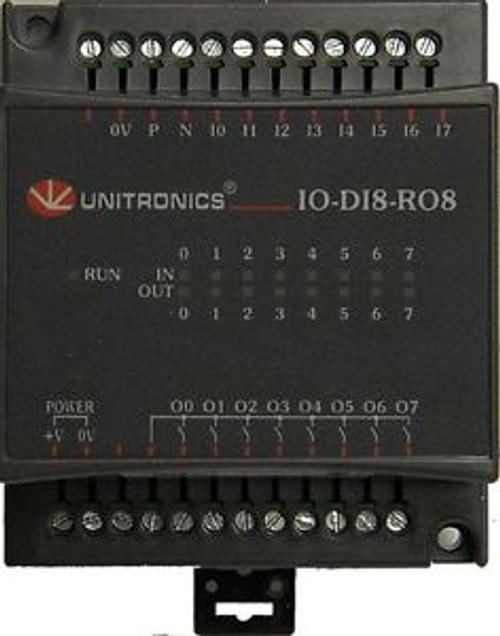 UNITRONICS I/O EXPANSION MODULE IO-DI8-RO4-L 8 DI/8 RO