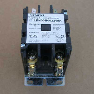 New Siemens LEN00B002240A 20A 2P Lighting Contactor Op