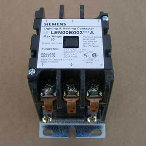 New Siemens LEN00B003480A 20A 3P Lighting Contactor Opn