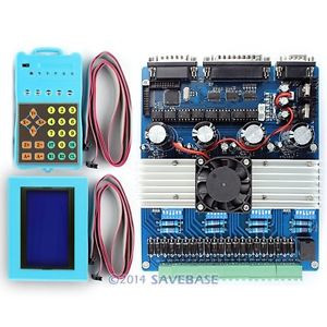 New 4axis CNC Stepping Driver TB6600HG Set, LCD Display Handle Controller 0.2-5A