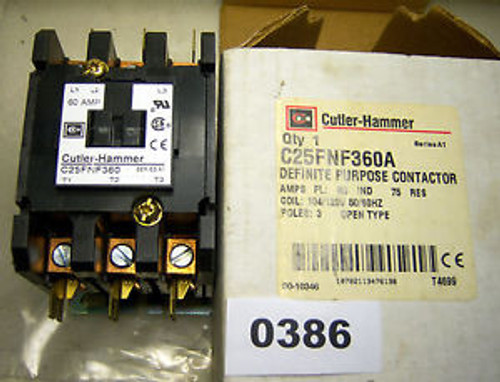 (0386) Cutler Hammer Definite Purpose Contactor C25FNF360A
