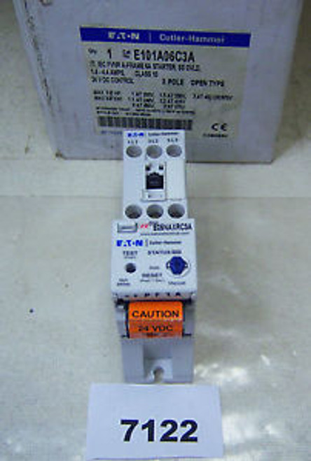 (7122) Cutler Hammer Starter E101A06C3A FVNR A-Frame 6A 24VDC