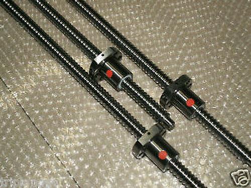 3 set anti backlash ballscrew RM2505-600/1000mm+RM2005-400mm end machine CNC