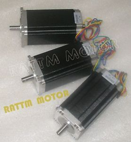 3PCS NEMA23 Stepper motor (Dual shaft) 112mm/425 oz-in/3A stepper stepping motor