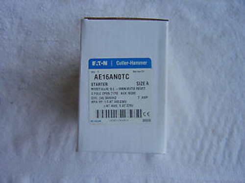 New  Cutler Hammer Starter   Size A     AE16AN0TC