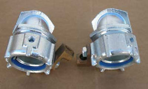 New 2Pc T&B 5346GR 1-1/2 Conduit Connector w/45 Degree