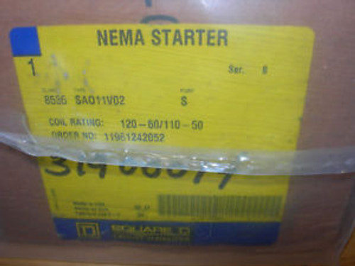 SQUARE-D NEMA STARTER 8536 SAO11V02 NEW SAO11V02