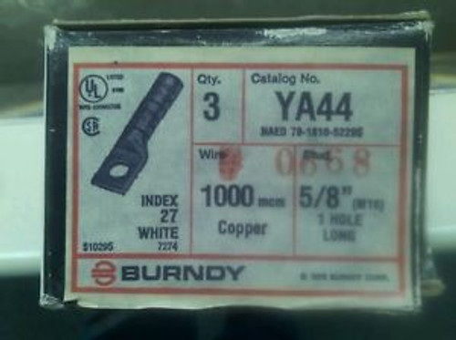 BURNDY   YA44 1000 MCM LUGS BOX OF 3 BURNDY   YA44 1000 MCM LUGS BOX OF 3