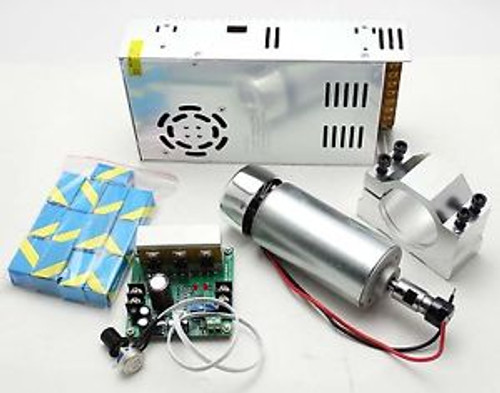 CNC 400W  Spindle Motor + Mach3 PWM controller+Mount+ Power supply + ER11 collet