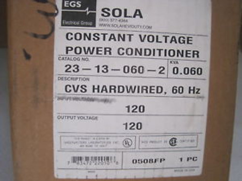 NEW SOLA ELECTRIC 23-13-060-2 POWER SUPPLY