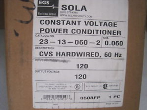 NEW SOLA ELECTRIC 23-13-060-2 POWER SUPPLY