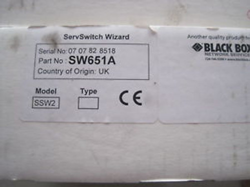 NEW BLACK BOX CORP SW651A SERVSWITCH WIZARD