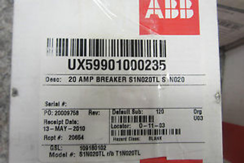 NEW ABB S1N020TL CIRCUIT BREAKER