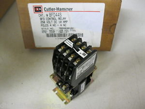 Cutler Hammer Bfd44S Bfd Control Relay 4 No & 4 Nc Poles 120 Vdc Coil 765A830G01