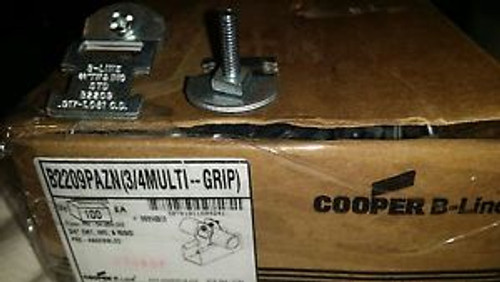 Cooper B-Line B2209PAZN(3/ Strut Conduit Clamp, Universal, 3/4, Zinc 100 PCS