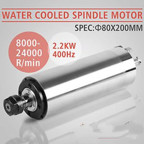 2.2KW WATER COOLED SPINDLE MOTOR PRECISE MILL GRIND HIGH SPEED FACTORY DIRECT