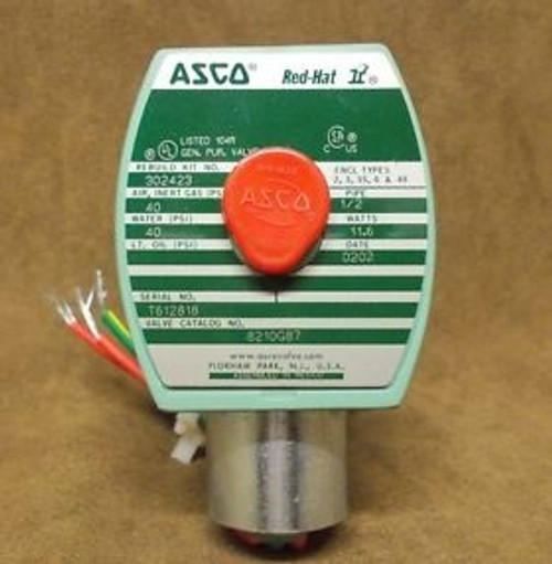 Asco Red Hat II Solenoid Valve Cat.# 8210G87/ 2-Way/ 24 Volts DC / New in Box